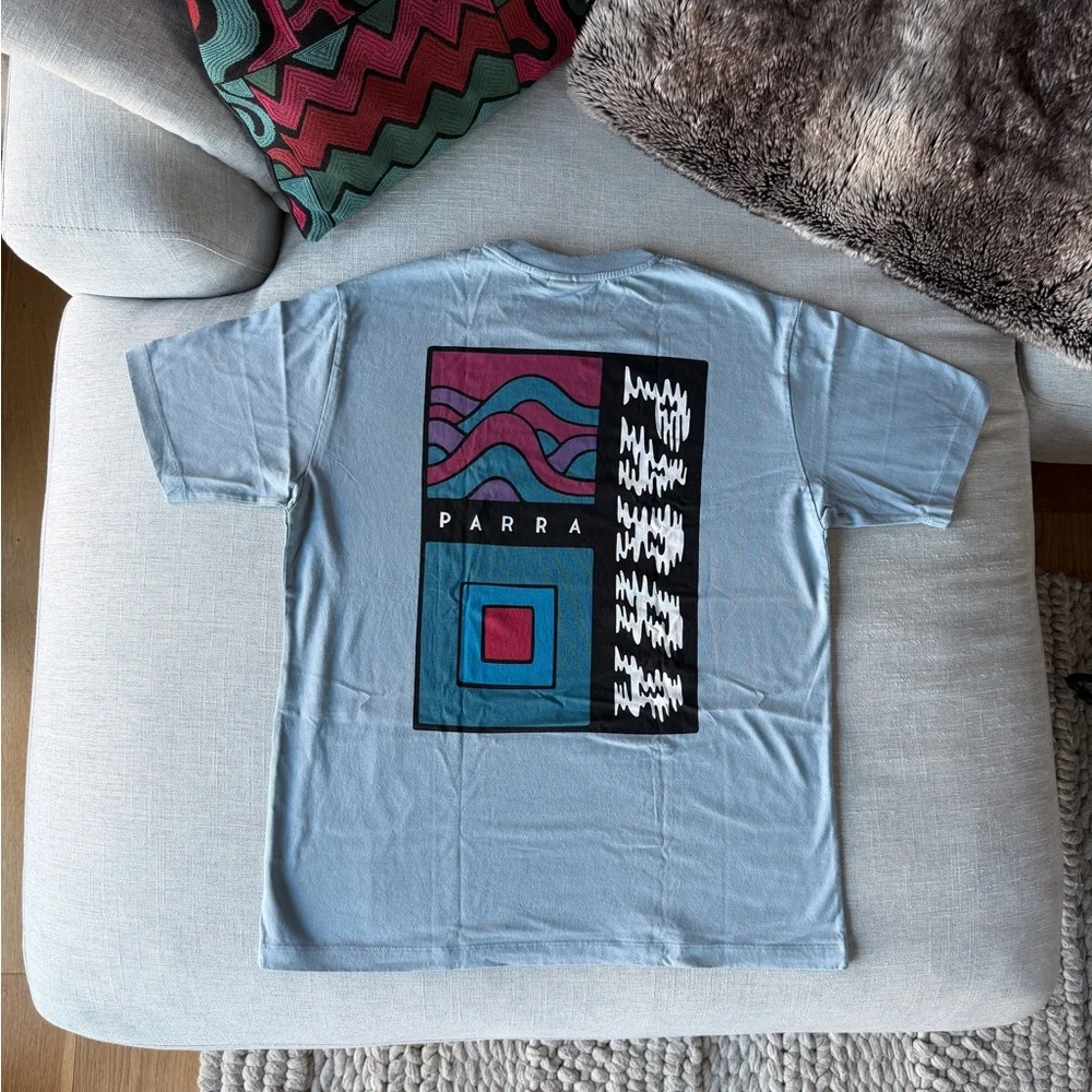 Parra Light Blue Wave Graphic Tee - Picture 5 of 7